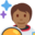 astronaut, medium-dark skin tone